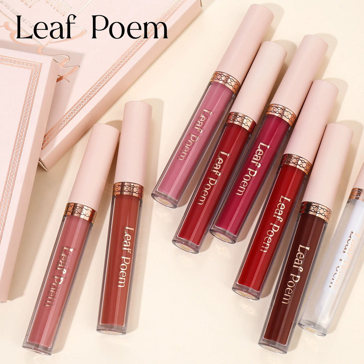 8pcs waterproof lip gloss set