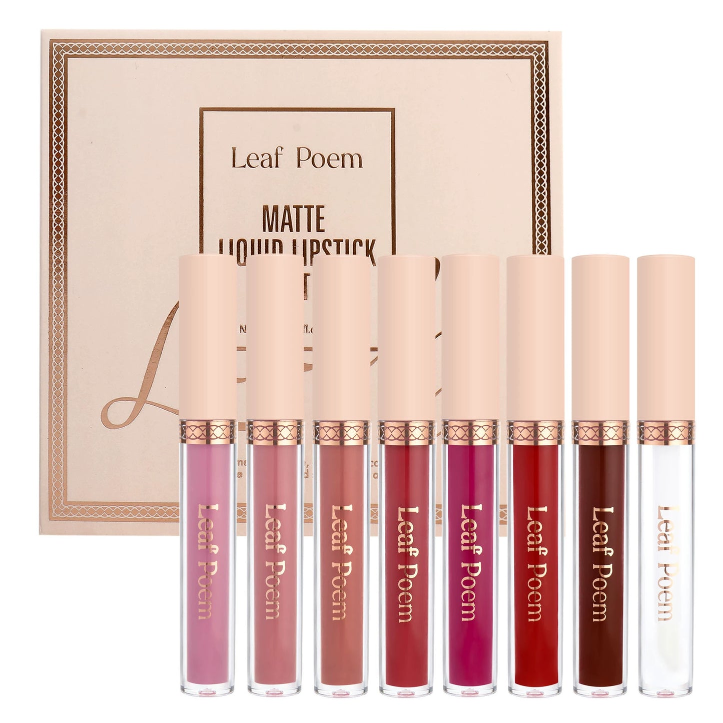 8pcs waterproof lip gloss set