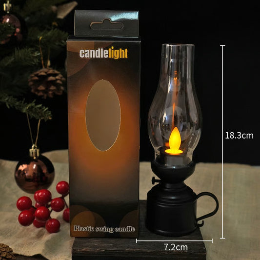 ✨🕯️LED Vintage Kerosene Lamp Electronic Swing Candle 9