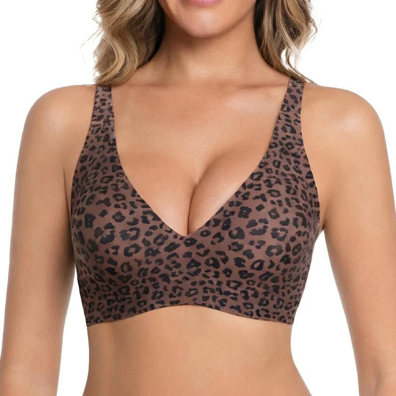 💗LAST DAY SALE 50% OFF⚡ Jelly Wireless Womens Comfortable Wireless Bras Push Up Bralettes Seamless Tshirts Bras Deep V Everyday Bras
