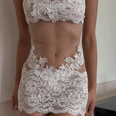 Solid Color Lace Sexy Nightgown
