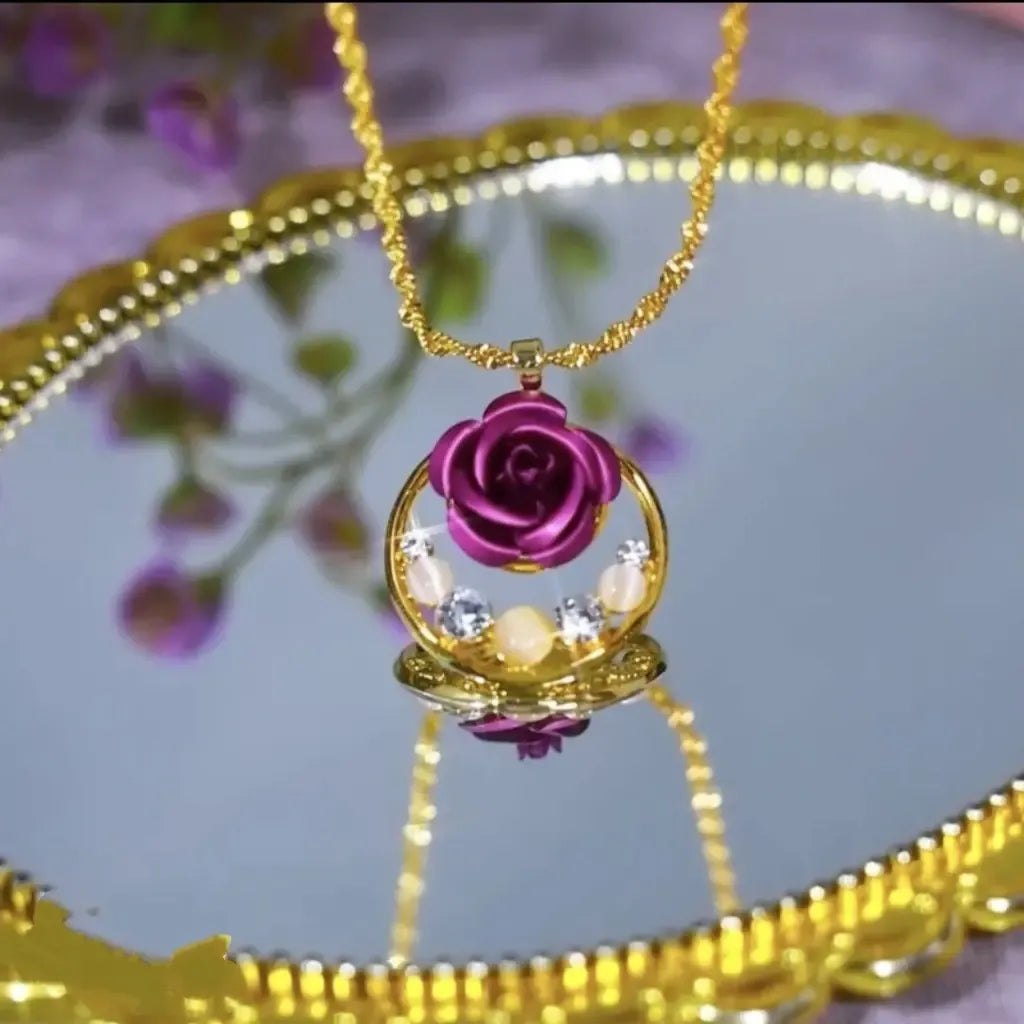 🌹【Necklace + Earrings】Luxury jewelry set with high quality roses