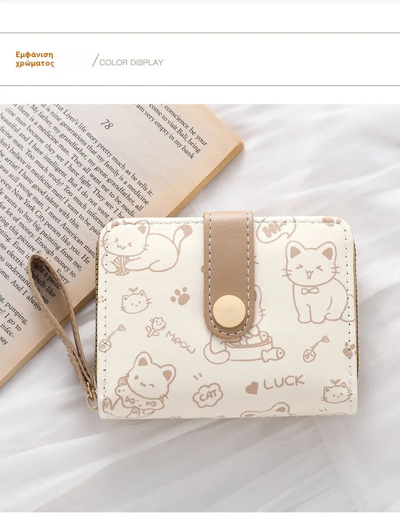 🔥 Multifunctional cute anti-theft wallet with cat-shaped zipper-50%Off