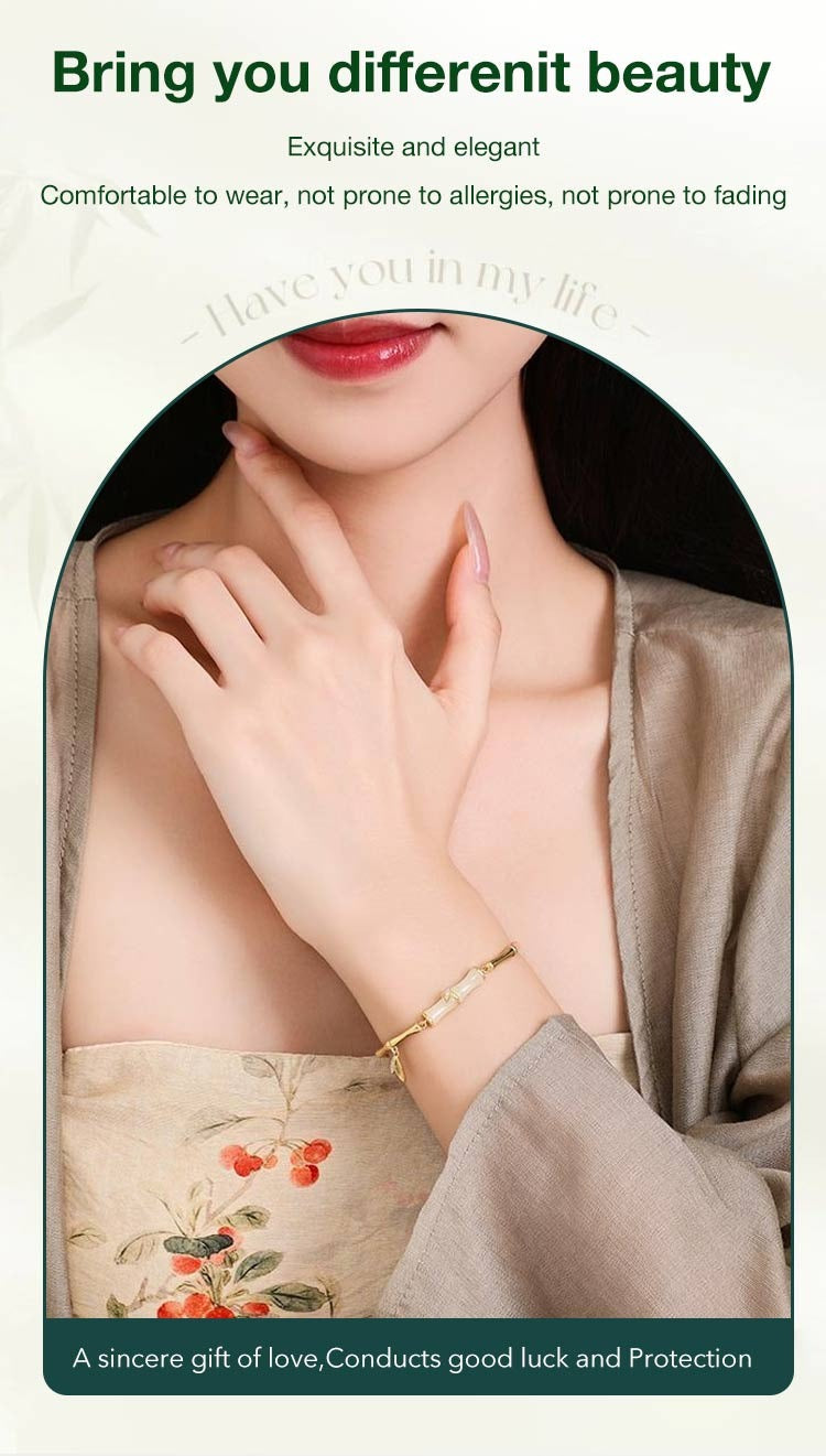 Hetian Jade Bamboo Segment Bracelet