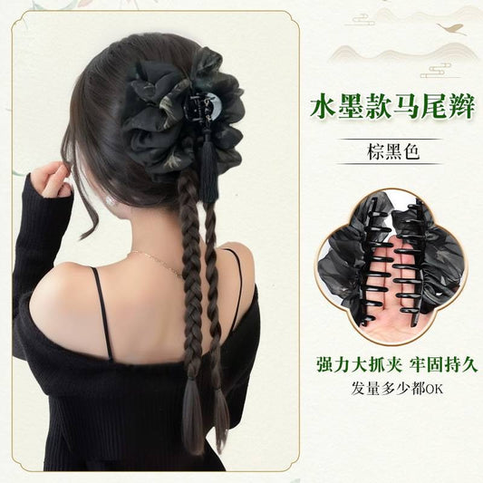 Women’s Ponytail Wig with Retro Headwear & Instant Volume Clip